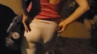 Al aire libre voyeur público botín legging