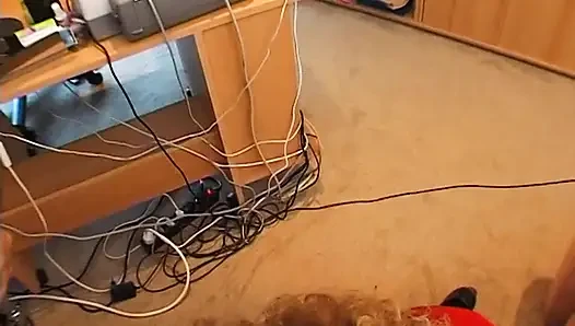 Amazing blonde MILF whore sucks soft cock