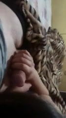 Licking my cock