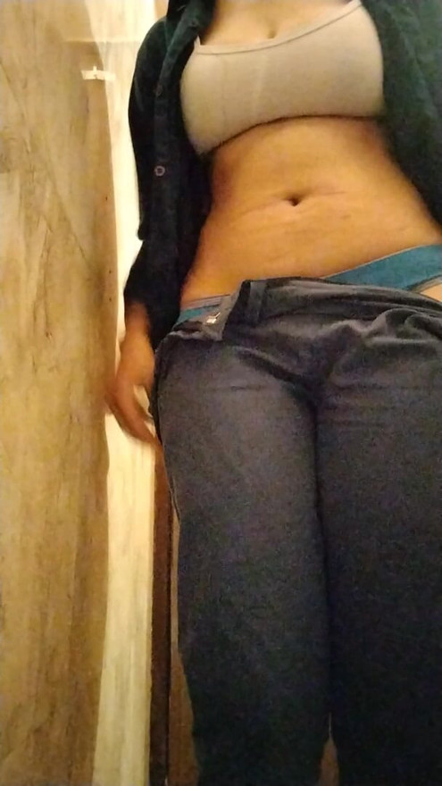 After school Indian college girl takes of her clothes in the bathroom
