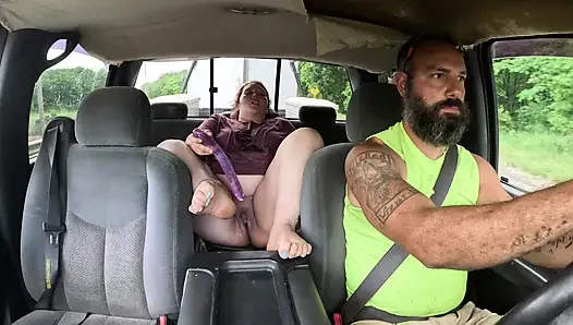 masterbating while stepbrother drives i cum so hard
