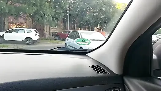 Hot MILF in High Heels and Short Skirt Calls a Taxi and Masturbates in t...