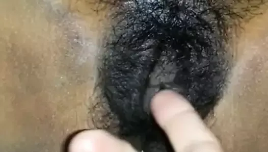 BF teasing desi girlfriend hairy dry pussy with clear audio