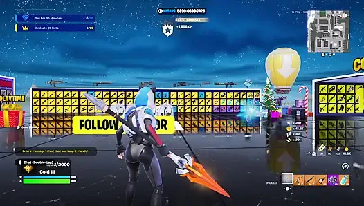 Fortnite-mädchen machen mann zur sprengung