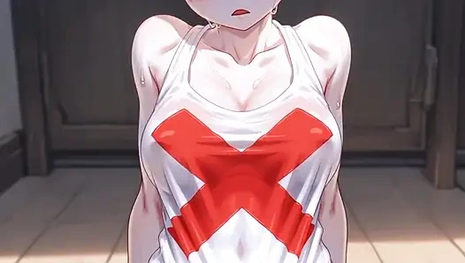 Gadis hantu putih masturbasi dan ngiler dengan nikmat