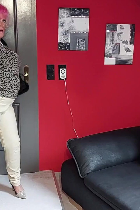 Horny Granny Does Striptease and Masturbation