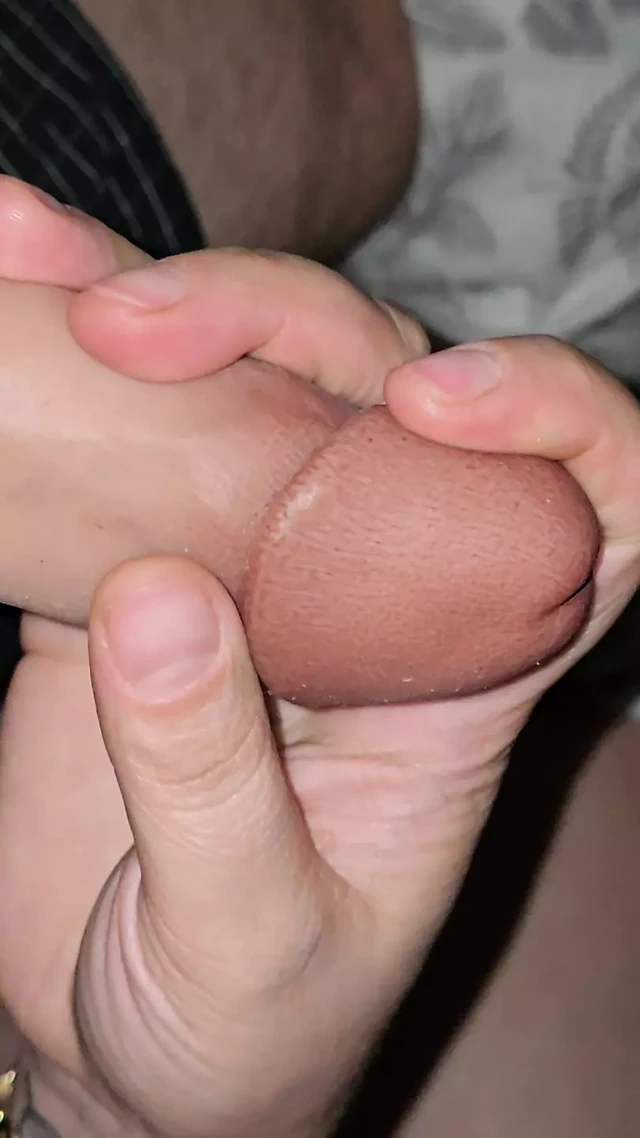 Step sister pulled out step brother dick from his pants