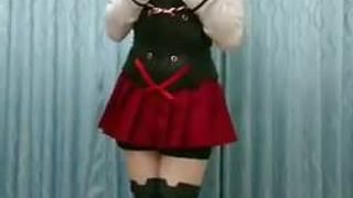 Kigurumi-Mädchen in Strumpfhosen