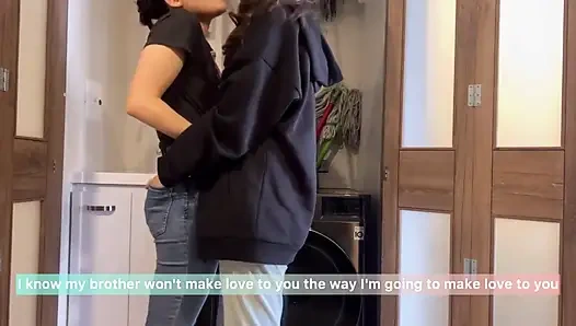 I fuck my neighbor on her washing machine, I stick my fingers in her wet and narrow entrance