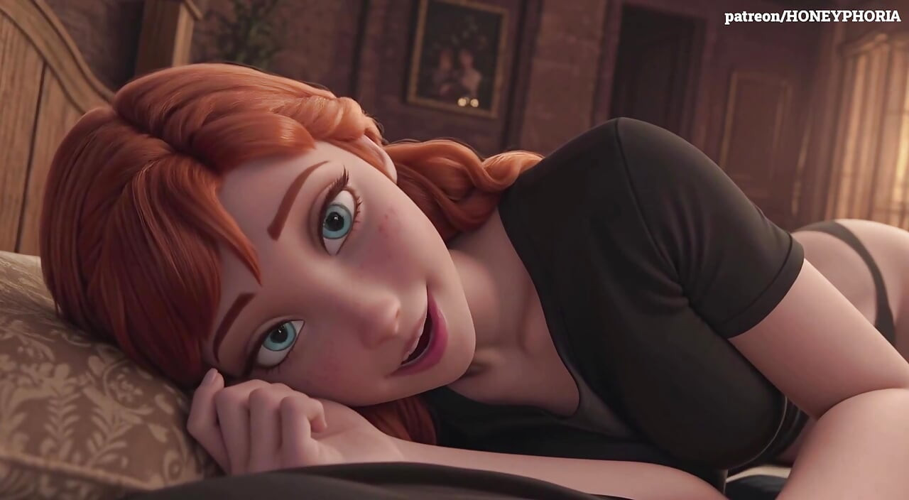 Anna nos presenta su juguete favorito de Frozen, animación porno en 3D