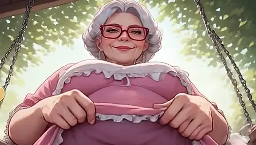 Waifu Mature Teacher POV – Sunflower Dress Bench Close-Up Teasing & Fucking