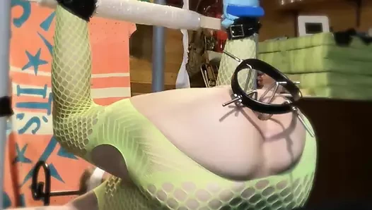 Sissy D tied up and played in the ass cunt