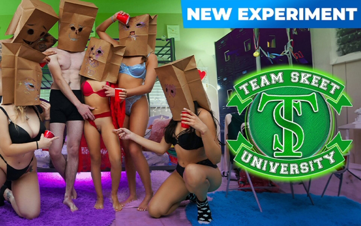 Freya Von Doom and Selina Bentz Lead a Slutty College Orgy at TeamSkeet University