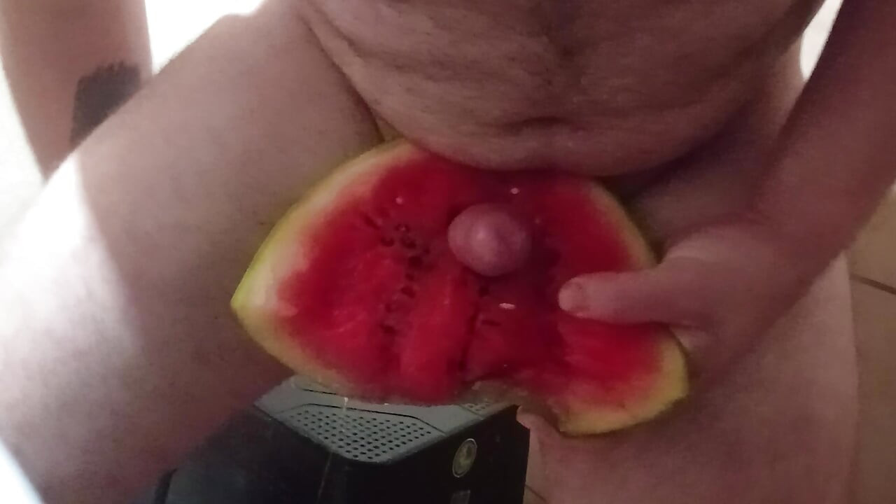 Watermeloen penetratie met een happy end
