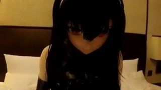 kigurumi pvc suit masturbating