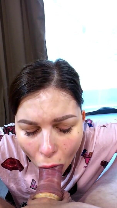 covering my hot young wife's face with hot cream after amazing blowjob | Clip 1