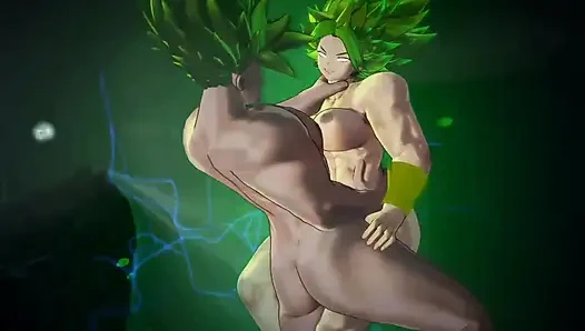 Zwei super saiyan mädchen gegen ultra-instinkt-typen