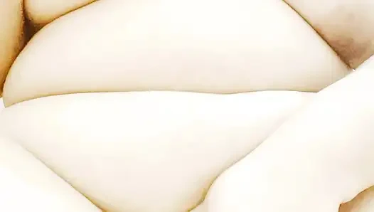 Leafy girl shows off her beautiful body and big breasts masturbating