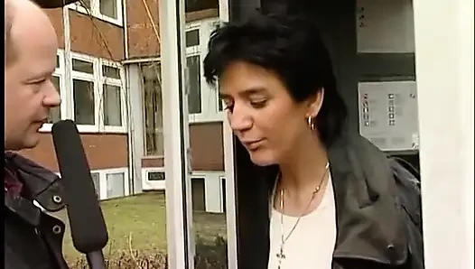 Short hair brunette at the outdoors interview