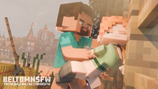 Minecraftのセックスモッズスティーブファックアレックス - アニメーション(Beltomnsfw)