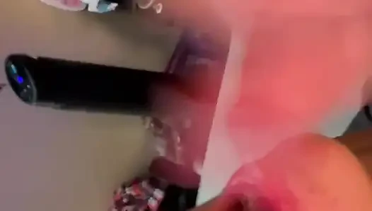 Spunking on Sadies face, mouth and tits
