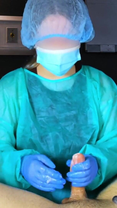 The Doctor Took the Patient's Semen Sample in Hospital. Post Orgasm Torture | Clip 1