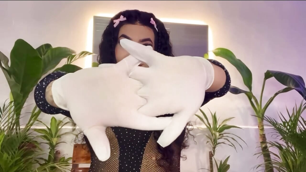 Fetish Gloves Big Cumshot