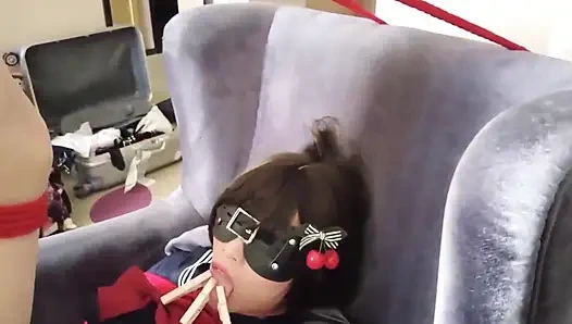 Mz04 - külotlu çorap ve kırmızı ip bağlama ile orgazm eğitimi