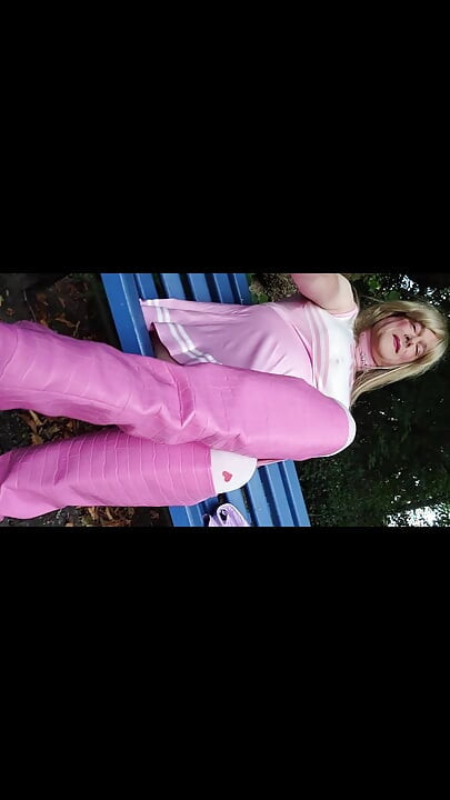 Sissy in a public park in Lancashire
