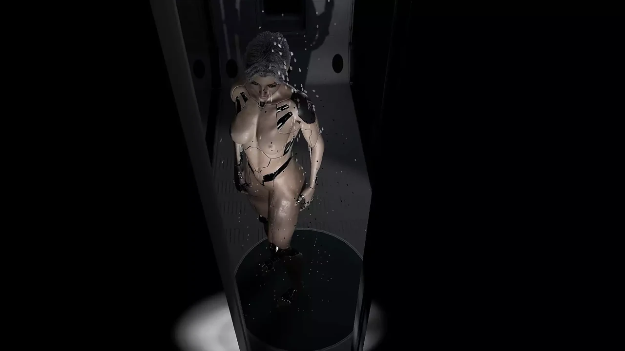 Watching a Cyberpunk Chick Take a Shower