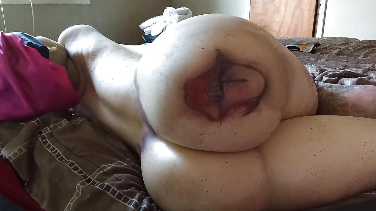 Playin' PattyCake with Those Pale Booty Cheeks! (With Shower Cap-Bonnet on)