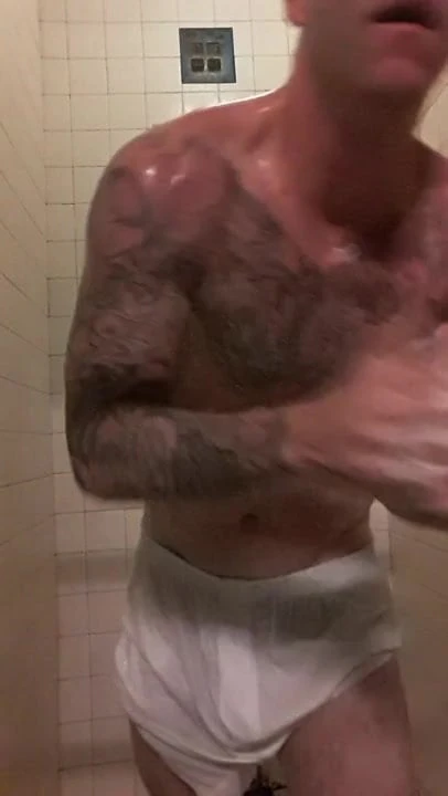 Pissing in prison shower