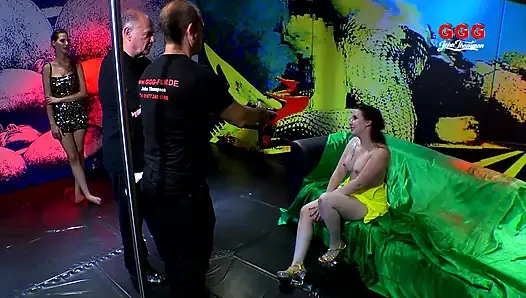 Ggg John Thompson - Blonde Bombshell Gangbanged Live on Stage