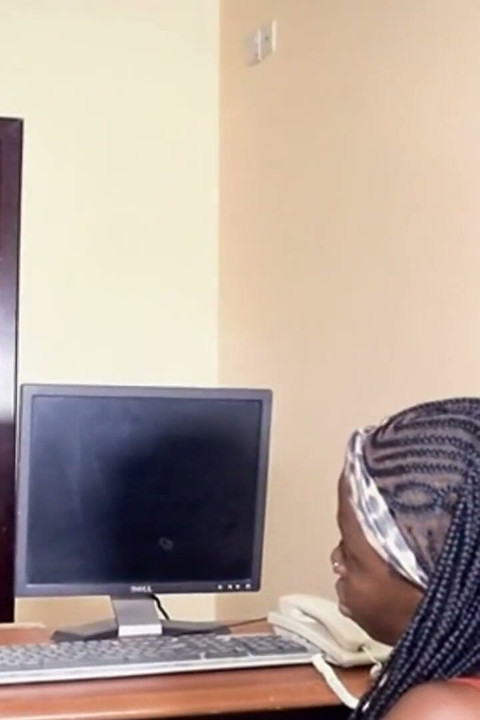 Office Blowjob Under the Desk- You Must Fuck Me Before I Employ You