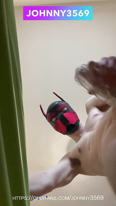 Young Horny Pup Twink Fucking a Fleshlight. Big Dick, Hot Body