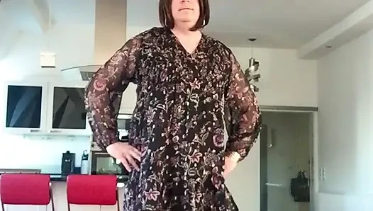 Nicki-Crossdress sexy Dress and Tights and High-Heels