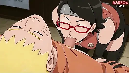 Naruto Fucks and Creampie Sarada While Sakura Is Watching, He Betrayed Boruto (uncensored Hentai)