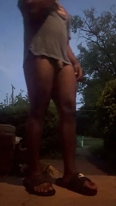On The Porch Showing Off My Black Ass Booty