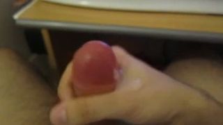 me stroking my cock and cumming