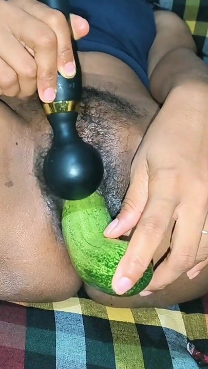 Taniya sharma masterbating with big cucumber and fingering in ass hole | Clip 1