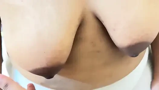Huge Hanging Boobs Sexy Stepaunty Fucked by Neighbor When Stepuncle Go to Office