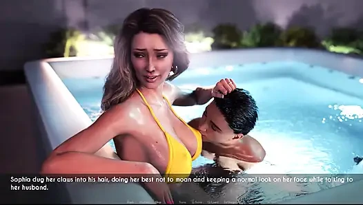 Awam Sophia ve Sam hottub'da vakit geçiriyor