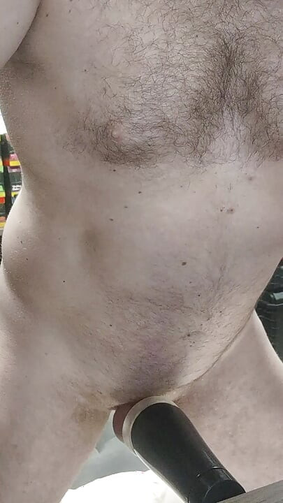 Solo Male fuck  flashlight and hold cum on the edge