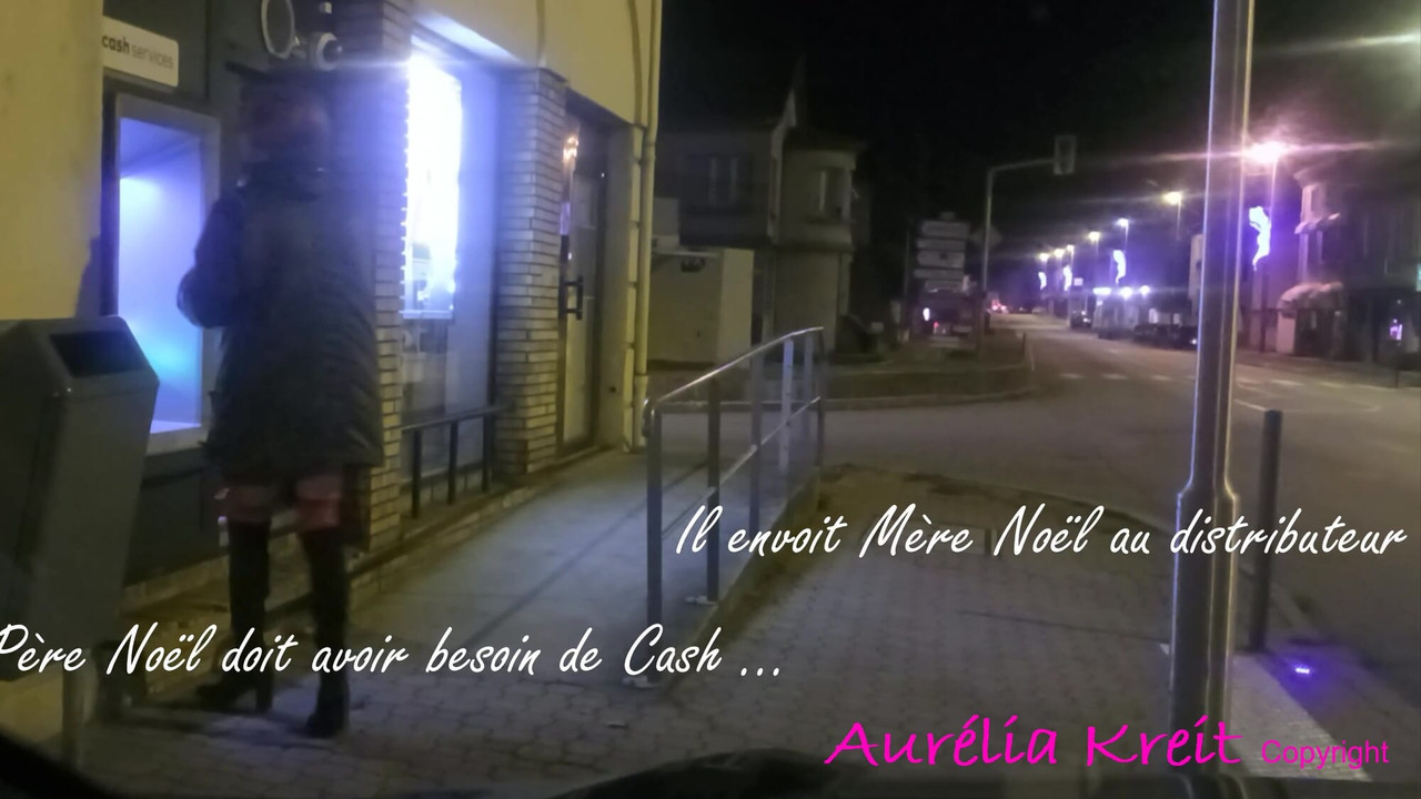 Mrs. Claus goes to the ATM for Santa Claus... Merry Christmas in the Drome!