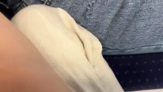 Crazy Risky Handjob in the Train and Left a Surprise on the Seat