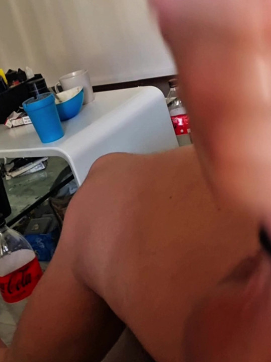 German cock jerked off to orgasm with cock ring