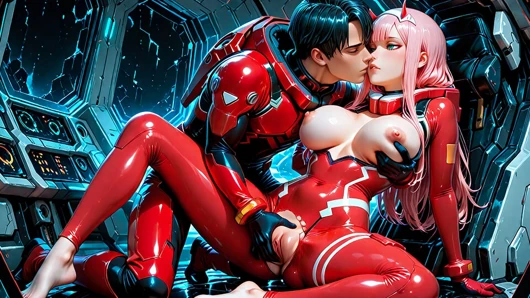 Zero Two sevgilisini franxx'in derinliklerine alıyor