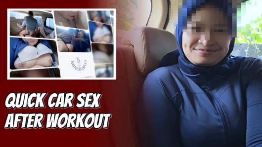 Hijab-milf bitten um auto-sex, betrügt nach dem training - Minokiiko