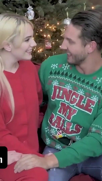 Must-share moment from "FamilyStrokes - Tiny Blonde Babe Kenna James Bonds With Her Perv Stepmom and Stepdad On Christmas"