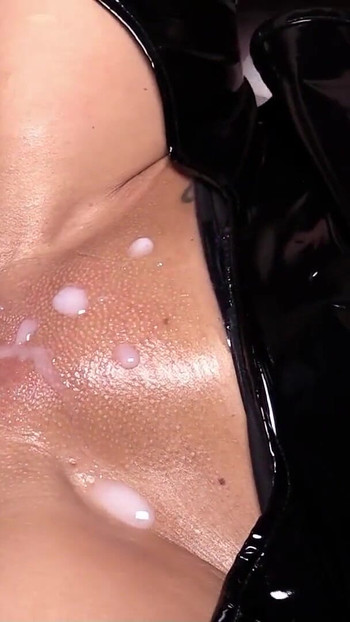 Unforgettable moment from "German Latex Bitch Femdom MMF 3Some Amateur Sex with two old Guys"